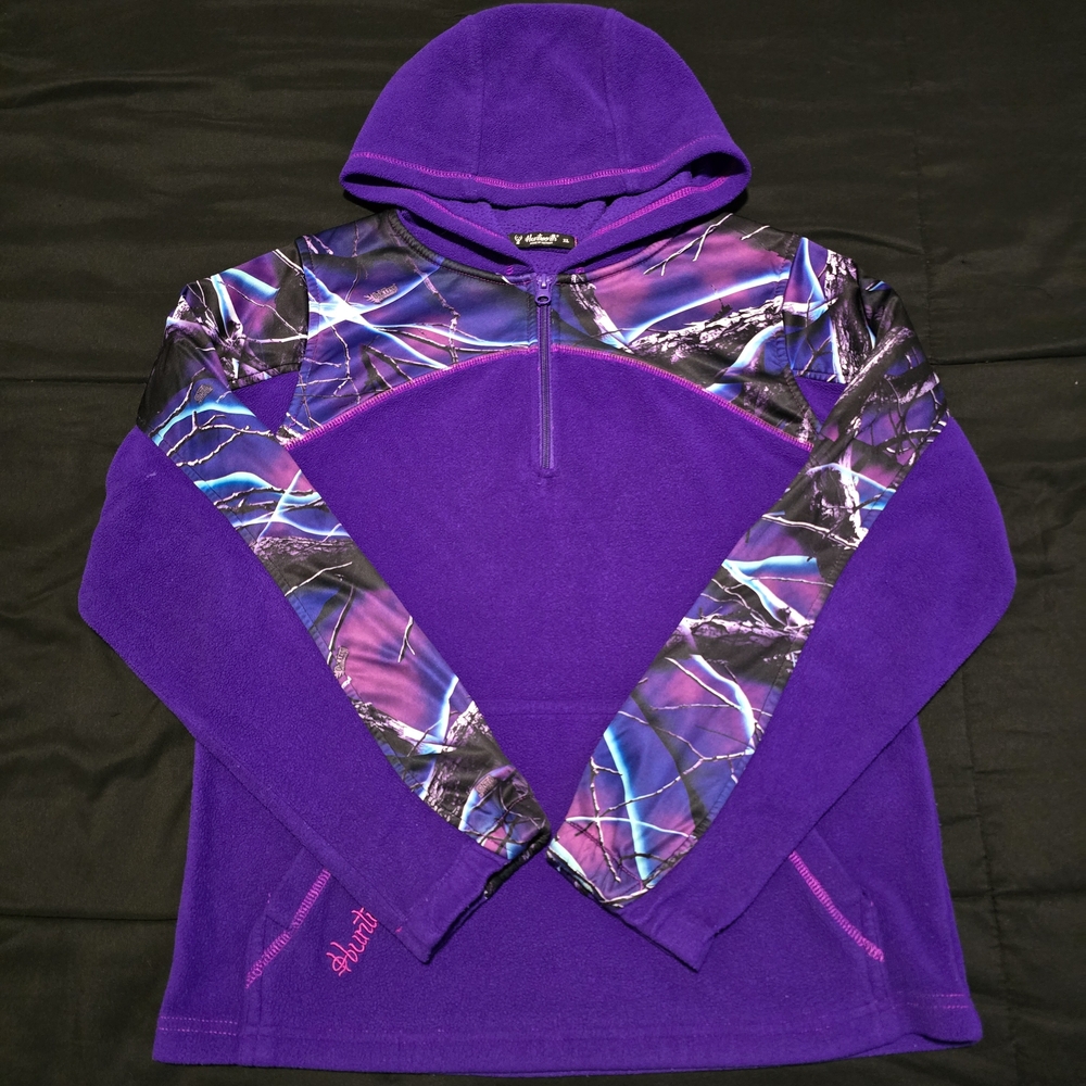 Huntworth Girl's Pullovers Hoodie Purple‎ 1/4 Zip Size XL Youth